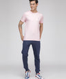 Sporto Men's Round Neck Cotton Tee Pack of - 3 (Pink + Ocean + Mimosa)