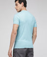 Sporto Men's Cotton Rich Regular T-Shirt - Sky Blue Melange