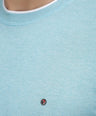Sporto Men's Cotton Rich Regular T-Shirt - Sky Blue Melange