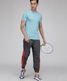 Sporto Men's Cotton Rich Regular T-Shirt - Sky Blue Melange