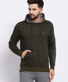 Sporto Men's Hoodie Sweatshirt - Olive Jaspe