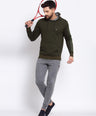 Sporto Men's Hoodie Sweatshirt - Olive Jaspe