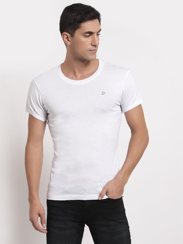 Sporto Men's Solid Cotton Undershirt (Pack of 2)
