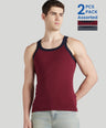 Men's Solid Gym Vest- Pack of 2