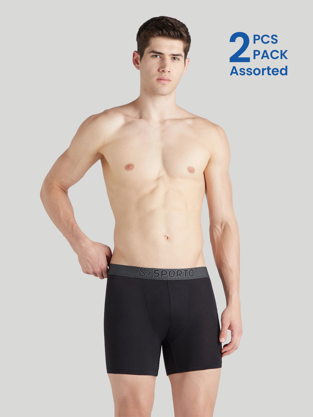 Sporto Shape Lock Ultra Soft Modal Trunks Multicolour (Pack of 2)