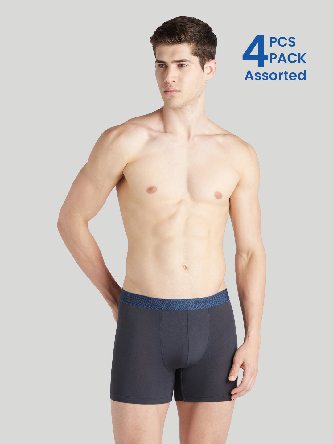 Sporto Shape Lock Ultra Soft Modal Trunks Multicolour (Pack of 4)