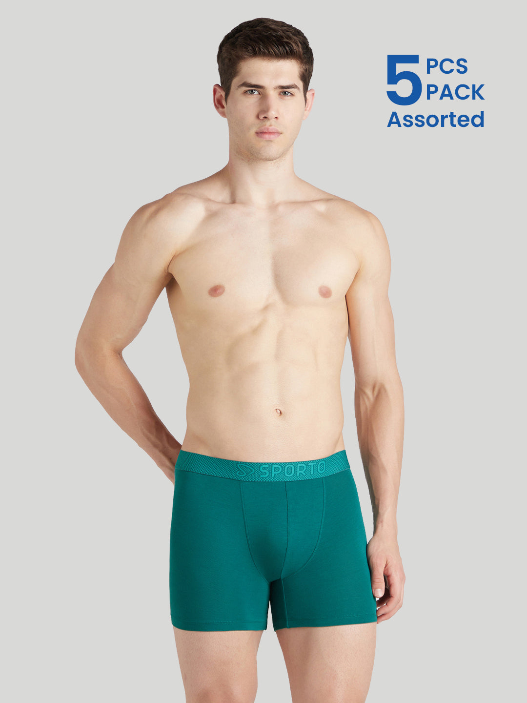 Sporto Shape Lock Ultra Soft Modal Trunks Multicolour (Pack of 5)