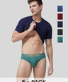 Sporto Men's Cotton Brief Multicolour Pack of 5