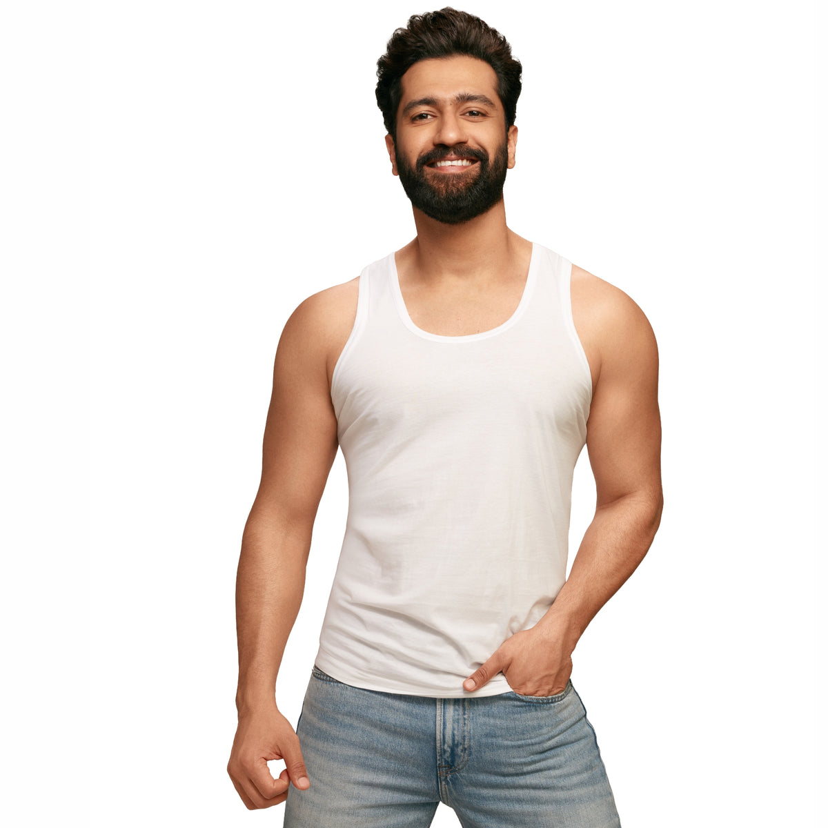 Sporto Men's Cotton White Prime Vest - Single Jersey (Pack Of 3)