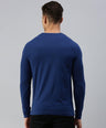 Sporto Men Round Neck Full Sleeve T-Shirt | Regular Fit | Denim Navy