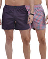 Sporto Men's Checkered Boxer Shorts (Pack Of 2) - Multi Color