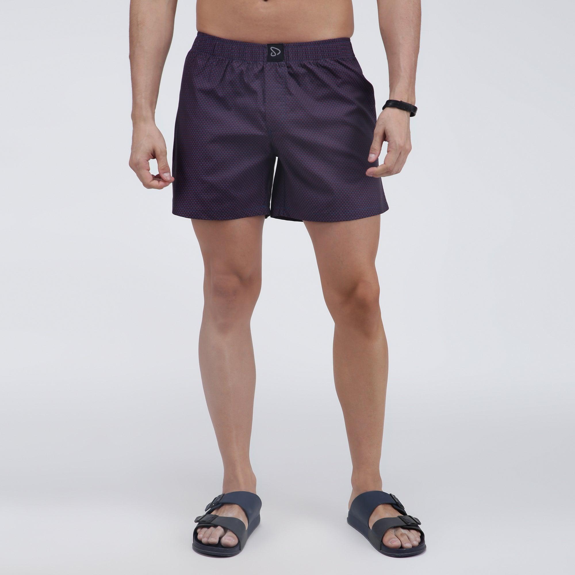 Sporto Men's Checkered Boxer Shorts (Pack Of 2) - Multi Color