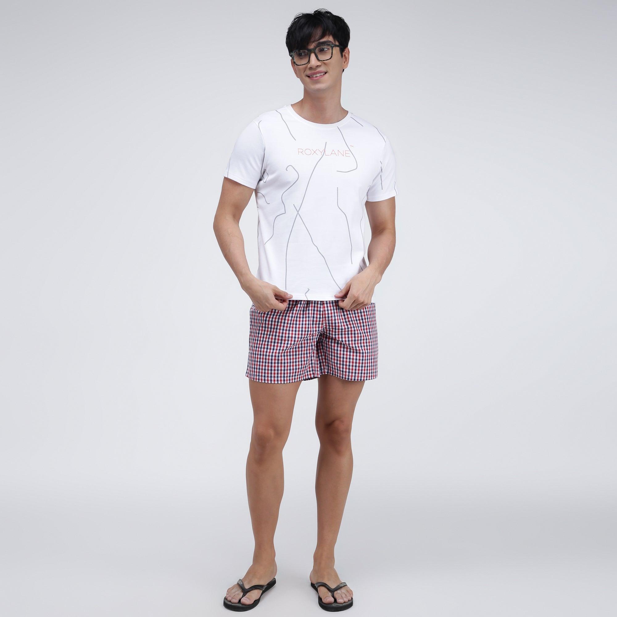 Sporto Men's Checkered Boxer Shorts (Pack Of 2) - Multi Color