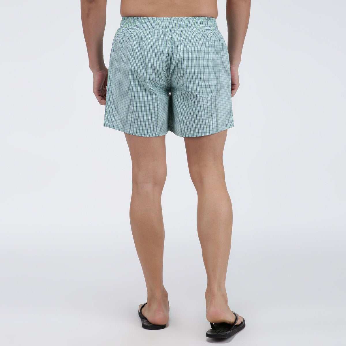 Sporto Men's Checkered Boxer Shorts (Pack Of 2) - Green & Multi