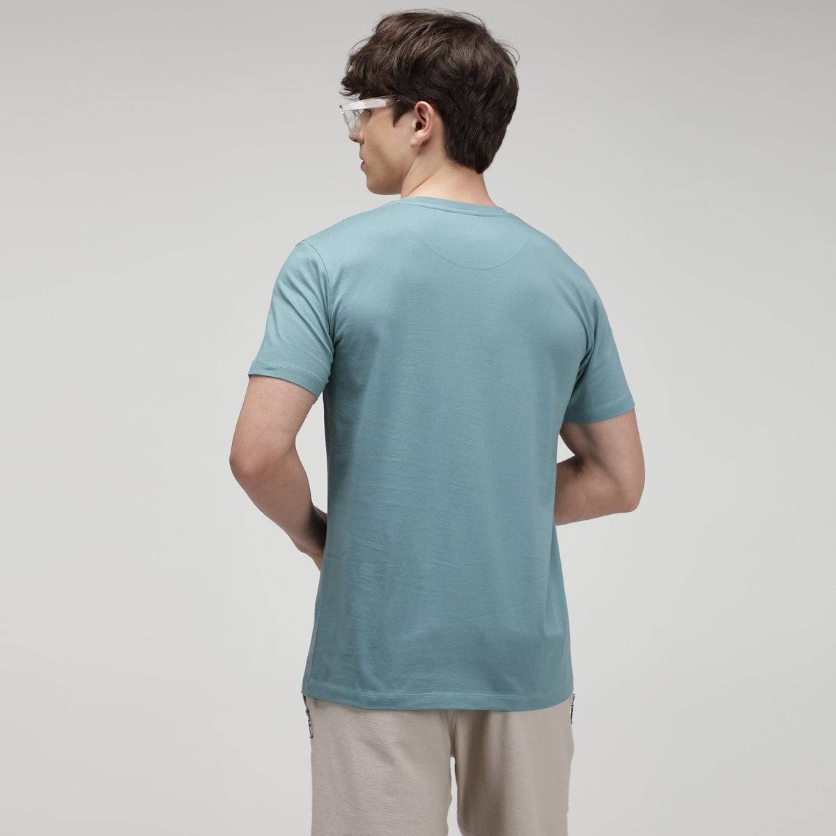 Round Neck Fluyid Cotton Rich, Solid Colour T-shirt Pack of 2