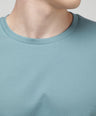 Sporto Men's Fluid Cotton Round Neck T-shirt - Ash Grey