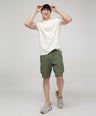 Sporto Men's Fluid Cotton Round Neck T-shirt - Cream