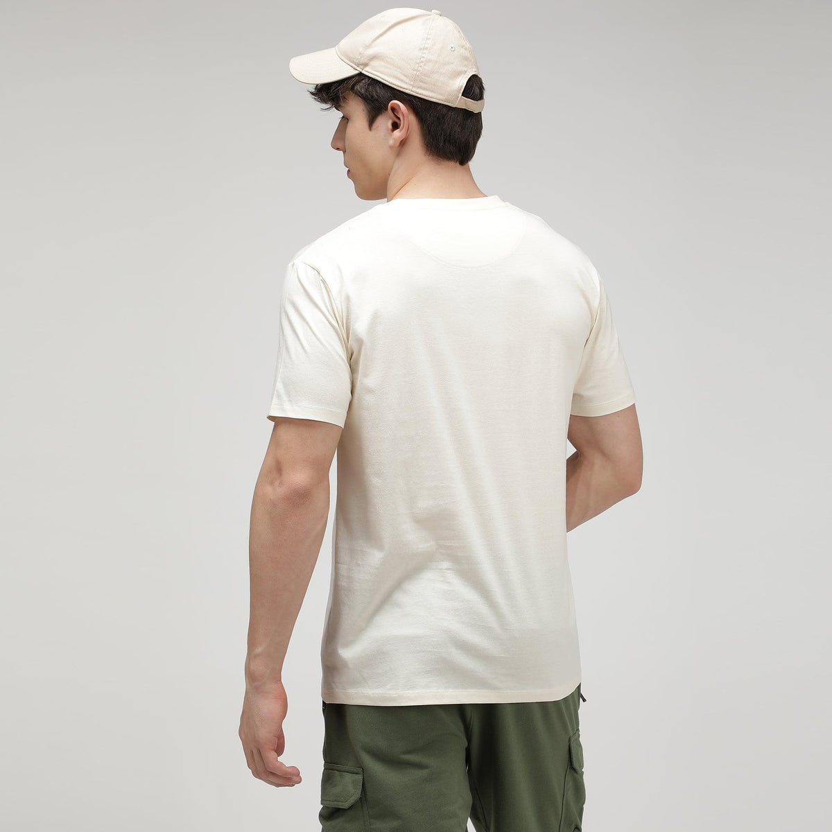 Round Neck Fluyid Cotton Rich, Solid Colour T-shirt Pack of 2