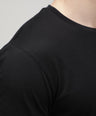 Sporto Men's Fluid Cotton Round Neck T-shirt - Black