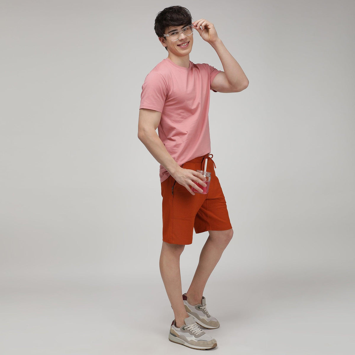 Round Neck Fluyid Cotton Rich, Solid Colour T-shirt Pack of 2