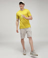 Sporto Men's Fluid Cotton Round Neck T-shirt - Lime Yellow