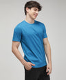Sporto Men's Fluid Cotton Round Neck T-shirt - Blue