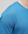 Sporto Men's Fluid Cotton Round Neck T-shirt - Blue