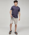 Sporto Men's Fluid Cotton Round Neck T-shirt - Grey