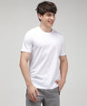 Men's Solid Round Neck Half Sleeve T-Shirt - White