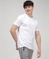 Men's Solid Round Neck Half Sleeve T-Shirt - White