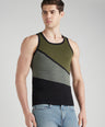 Men's Gym Vest for Men | 100% Cotton Sleeveless Ribbed Gym Vest – Tri-Colour Panel | Pack of 3 (Assorted Colours) | Style 711