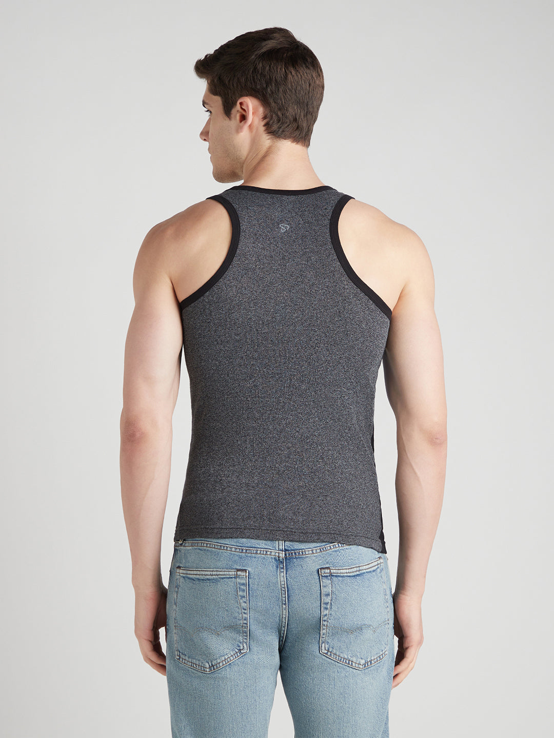 Men's Gym Vest for Men | 100% Cotton Sleeveless Ribbed Gym Vest – Tri-Colour Panel | Pack of 3 (Assorted Colours) | Style 711