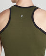 Men's Gym Vest for Men | 100% Cotton Sleeveless Ribbed Gym Vest – Tri-Colour Panel | Pack of 3 (Assorted Colours) | Style 711
