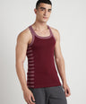Men's Gym Vest for Men | 100% Cotton Sleeveless Ribbed Gym Vest – Striped Side Contrast Panel | Pack of 2 (Assorted Colours) | Style 812