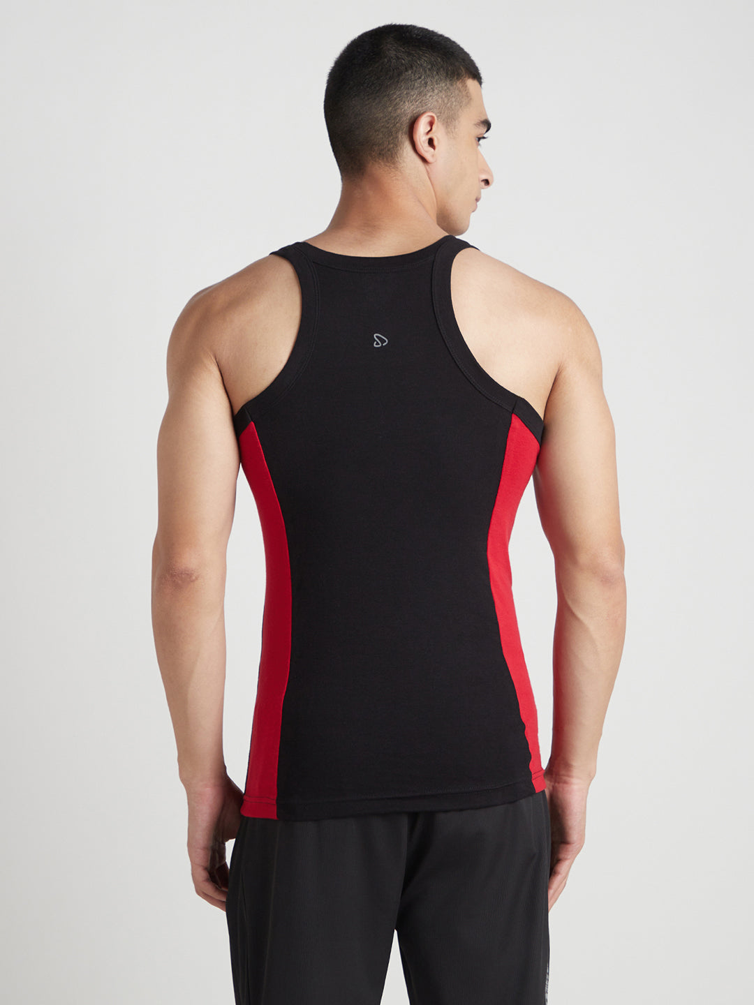 Men's Gym Vest for Men | 100% Cotton Sleeveless Ribbed Gym Vest – Side Stripe Contrast Panel | Pack of 3 (Assorted Colours) | Style 766