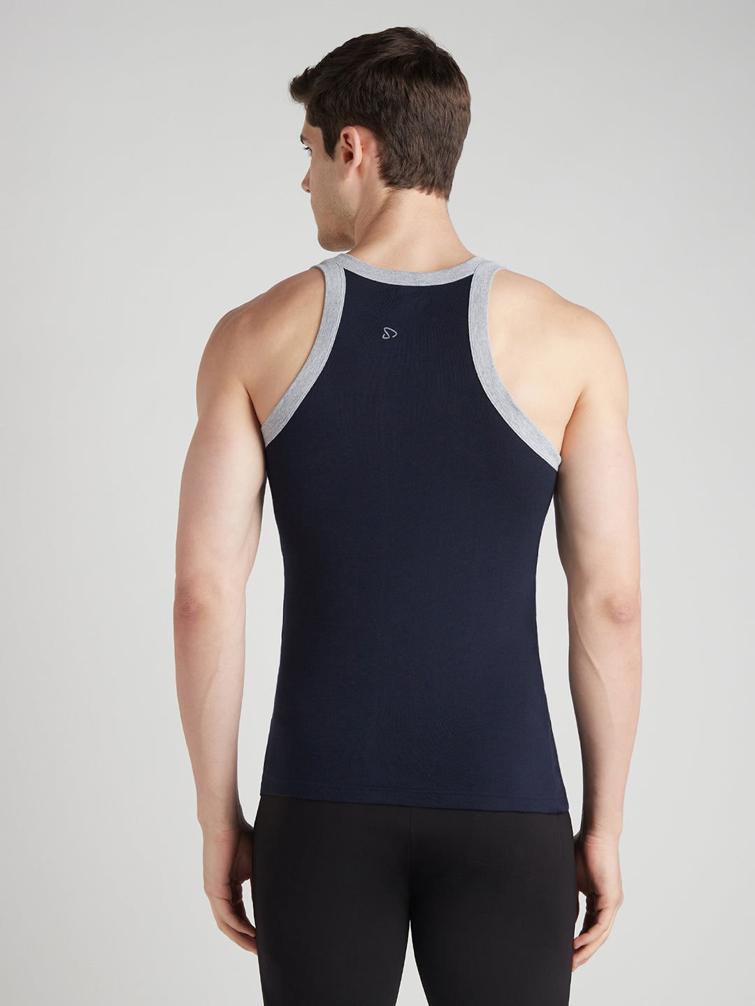Men's Gym Vest for Men | 100% Cotton Sleeveless Ribbed Gym Vest – Side Contrast Panel with Piping | Pack of 3 (Assorted Colours) | Style 813
