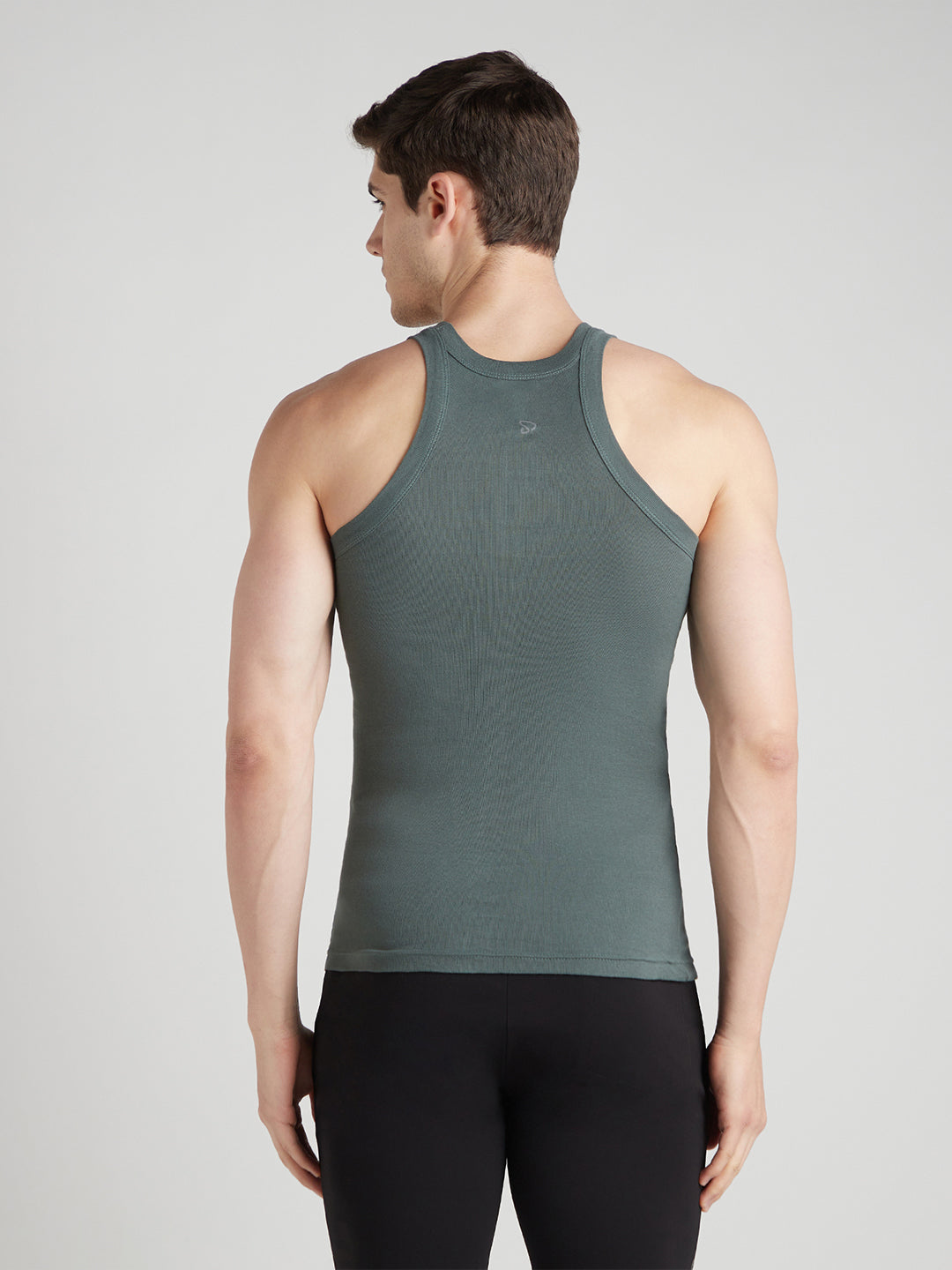 Men's Gym Vest for Men | Sweat-Absorbing Cotton Sleeveless Vest with Contrast Mesh Chest Panel | Pack of 2 (Assorted Colours) | Style 816