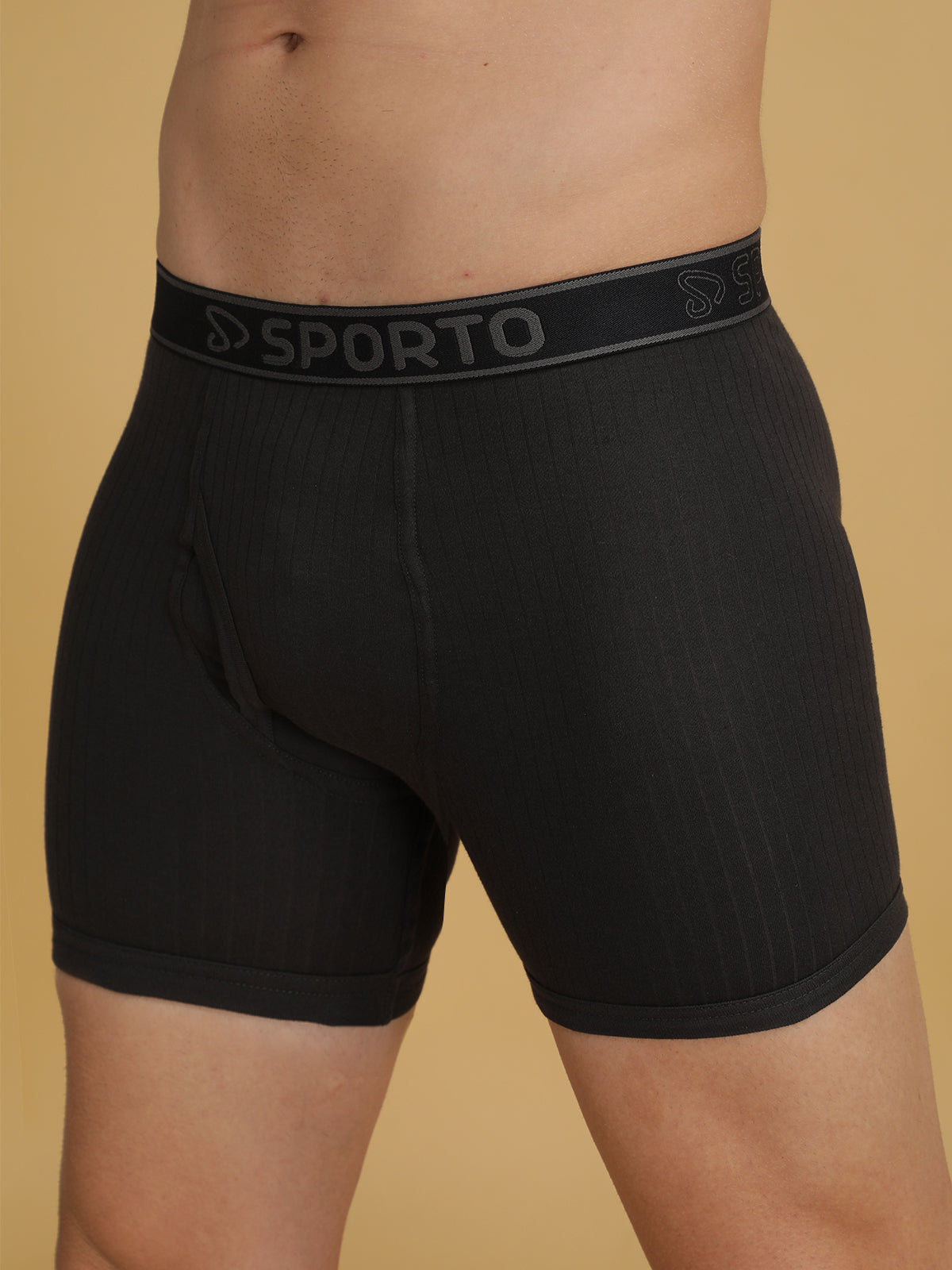 Sporto Men's Cotton Spandex Square  Neo Parka Trunks Multicolour pack of 5