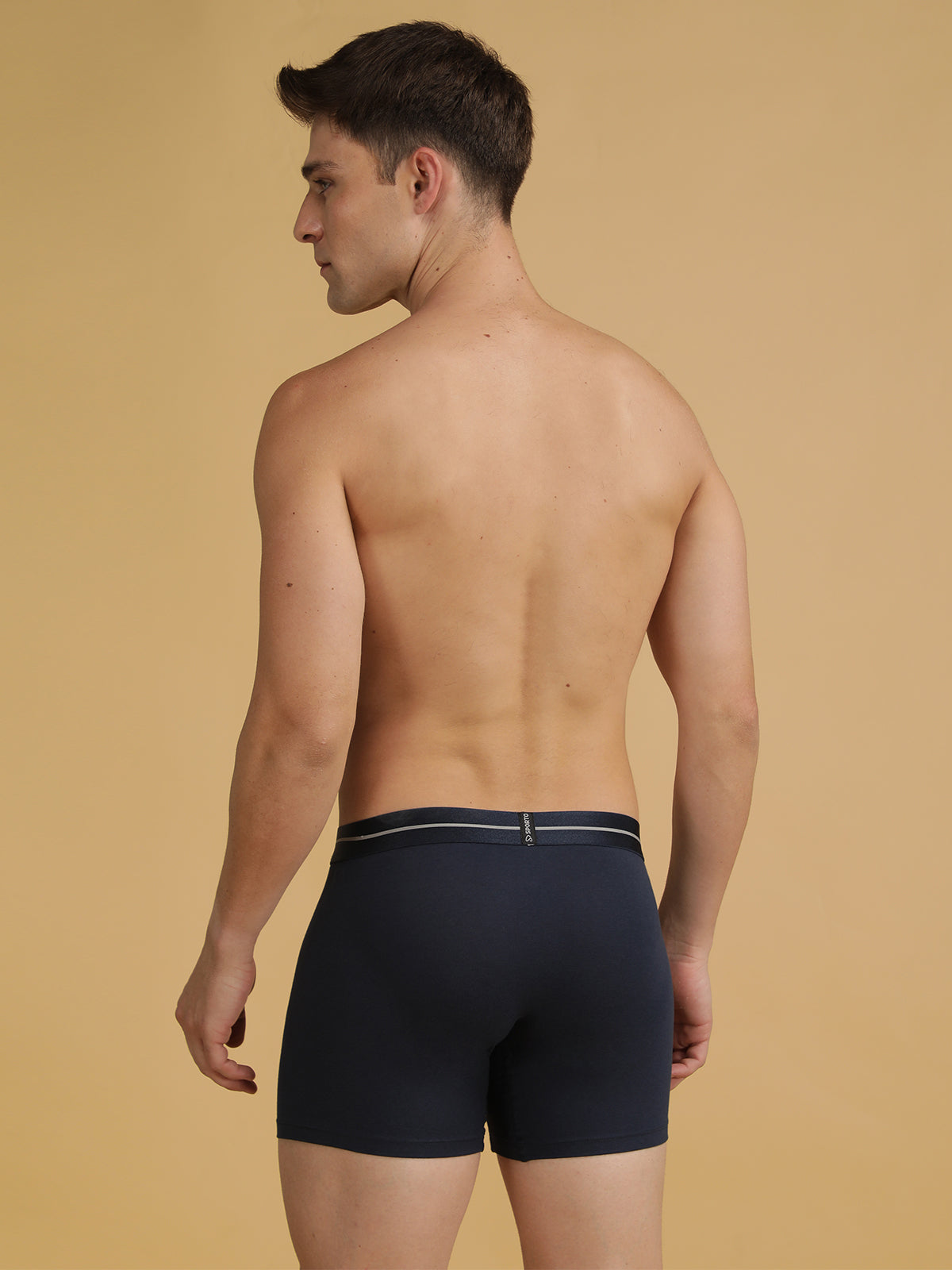 Sporto Men's Solid Spandex Square Neo Metal Trunks Multicolour pack of 3