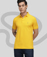 Sporto Men's Solid Polo T-Shirt Gd Yellow
