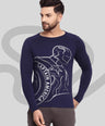 Sporto Men's Captain America Print T-shirt - Navy