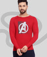 Sporto Men's Avenger logo Print T-shirt - Red
