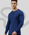 Sporto Men Round Neck Full Sleeve T-Shirt | Regular Fit | Denim Navy