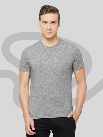 Sporto Men's Athletic Jersey Quick Dry T-Shirt - Grey Mélange