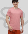 Sporto Men's Fluid Cotton Round Neck T-shirt - Pink