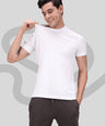Sporto Men's Solid Fluid Cotton Tee - White