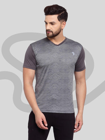 Sporto Men's Athletic Jersey Quick Dry T-Shirt - Grey