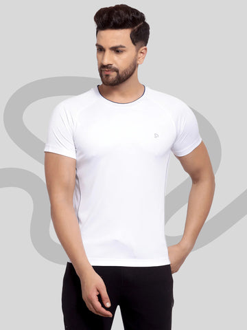 Sporto Men's Athletic Jersey Quick Dry T-Shirt - White
