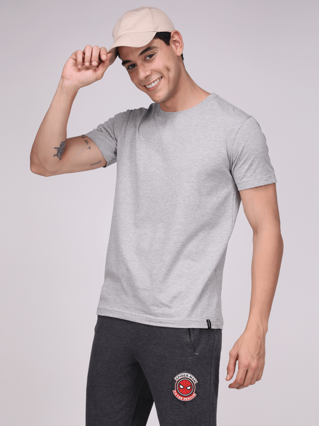Round Neck Fluyid Cotton Rich, Solid Colour T-shirt Pack of 2