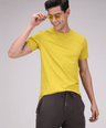 Round Neck Fluyid Cotton Rich, Solid Colour T-shirt Pack of 2
